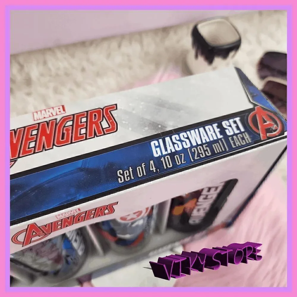 NWT {Marvel} {Avengers} Glassware Set of 4 10 oz NWT